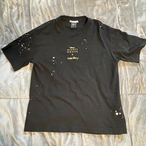 Disney Mickey Mouse x Keith Haring Black Graphic Tee - Mens Large